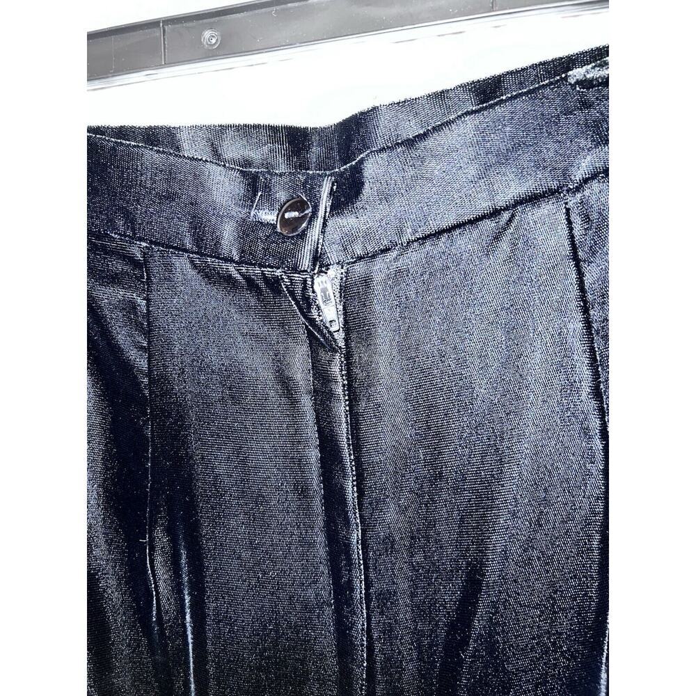 Vintage 80's Scott McClintock Women's Black Velvet Midi Pencil Skirt Size 8 NEW - Picture 3 of 7